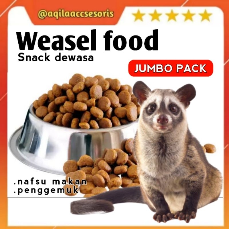 Jual WEASEL FOOD SNACK / Makanan Musang Dewasa / Makanan penggemuk ...