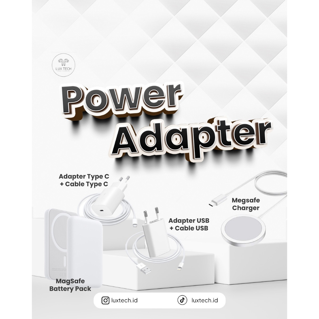 Jual Fullset Charger 25W Magsafe Battery Pack, Magsafe Charger, Power