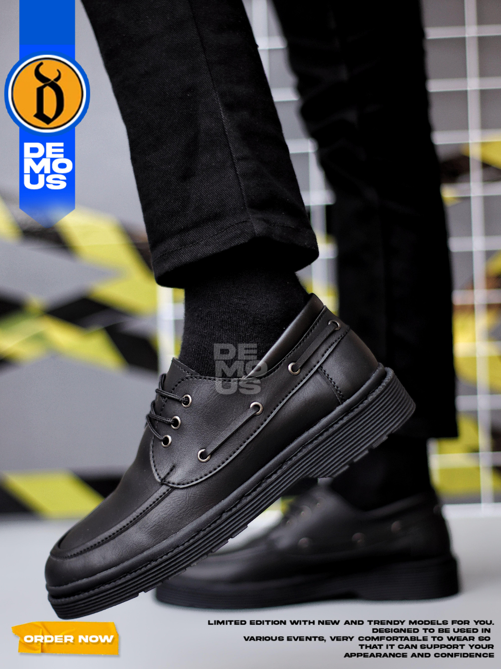 Jual DEMOUS NANAMI - Sepatu Formal Pantofel Docmart Low Boots Kerja ...