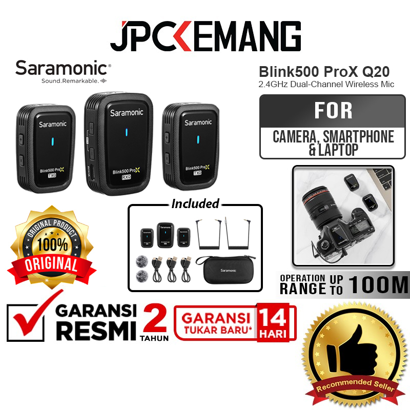 Jual Saramonic Blink 500 Pro X Q20 Dual Wireless Mic Blink500 Prox Q 20