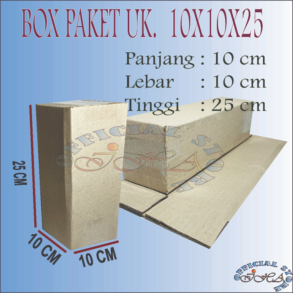 Jual Box packing uk. 10x10x25 cm kardus karton packing online murah ...