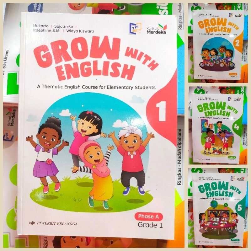 Jual Buku Pelajaran : Bahasa Inggris Grow With English Kelas 1 2 4 Dan ...