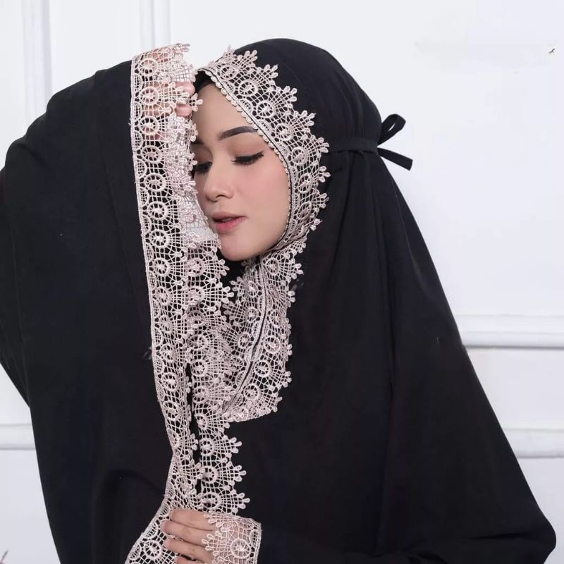 mukena dewasa katun premium 2in1 resleting jumbo free bros