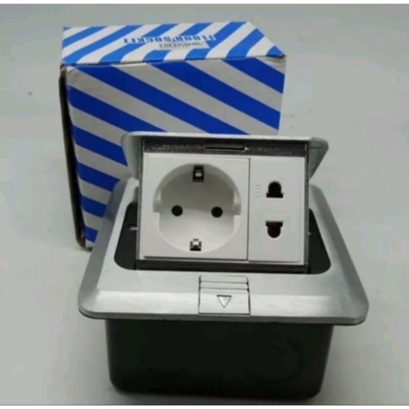 Jual Stop Kontak Lantai ARDE EU+2 PIN FLOOR OUTLIDE | Shopee Indonesia