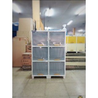 Jual [ KHUSUS INSTANT ] - Locker Box 3 Susun Plastik Pintu Transparan ...