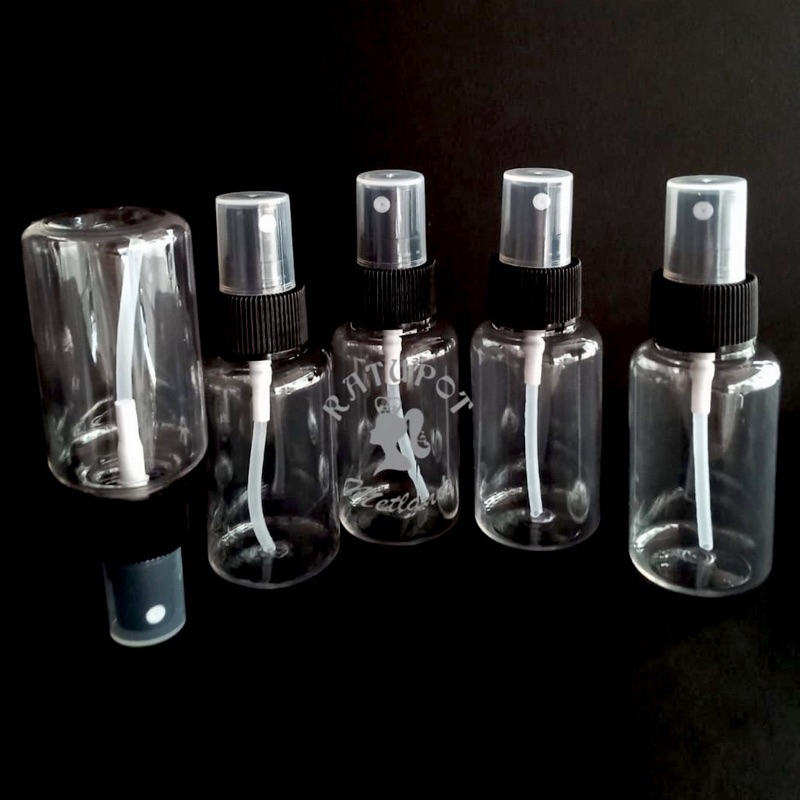Jual botol tb 60 ml bening spray hitam | Shopee Indonesia
