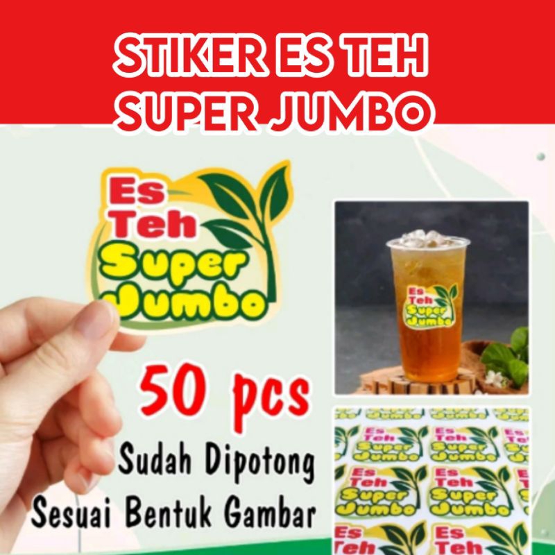 Jual Stiker Label Cup Es Teh Super Jumbo | Shopee Indonesia