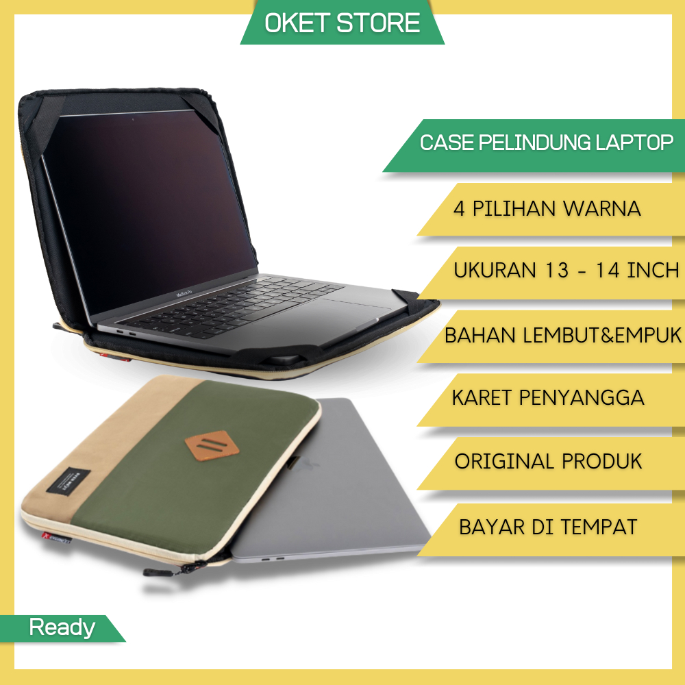 Jual Tas Cover Soft Case Laptop Netbook MacBook 13-14 Inch Sarung ...