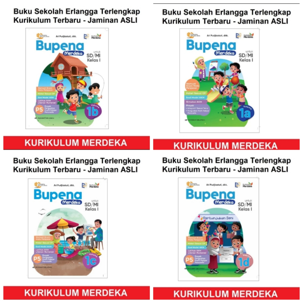 Jual ORI Harga Satuan Buku Teks BUPENA Kurikulum Merdeka Untuk SD/mi ...