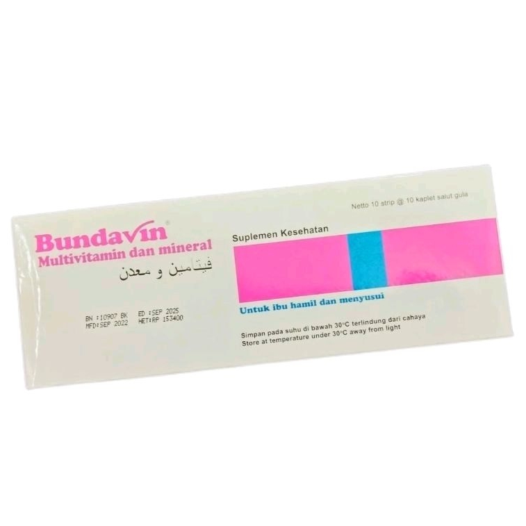 Jual BUNDAVIN - Multivitamin & Mineral (100's /Dus) | Shopee Indonesia