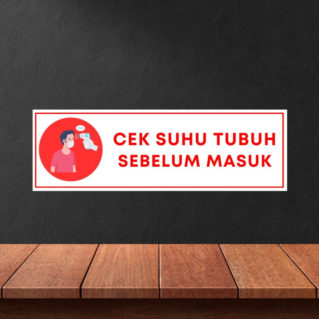 Jual Stiker Label Cek Suhu Tubuh Stiker Protokol Kesehatan | Shopee ...