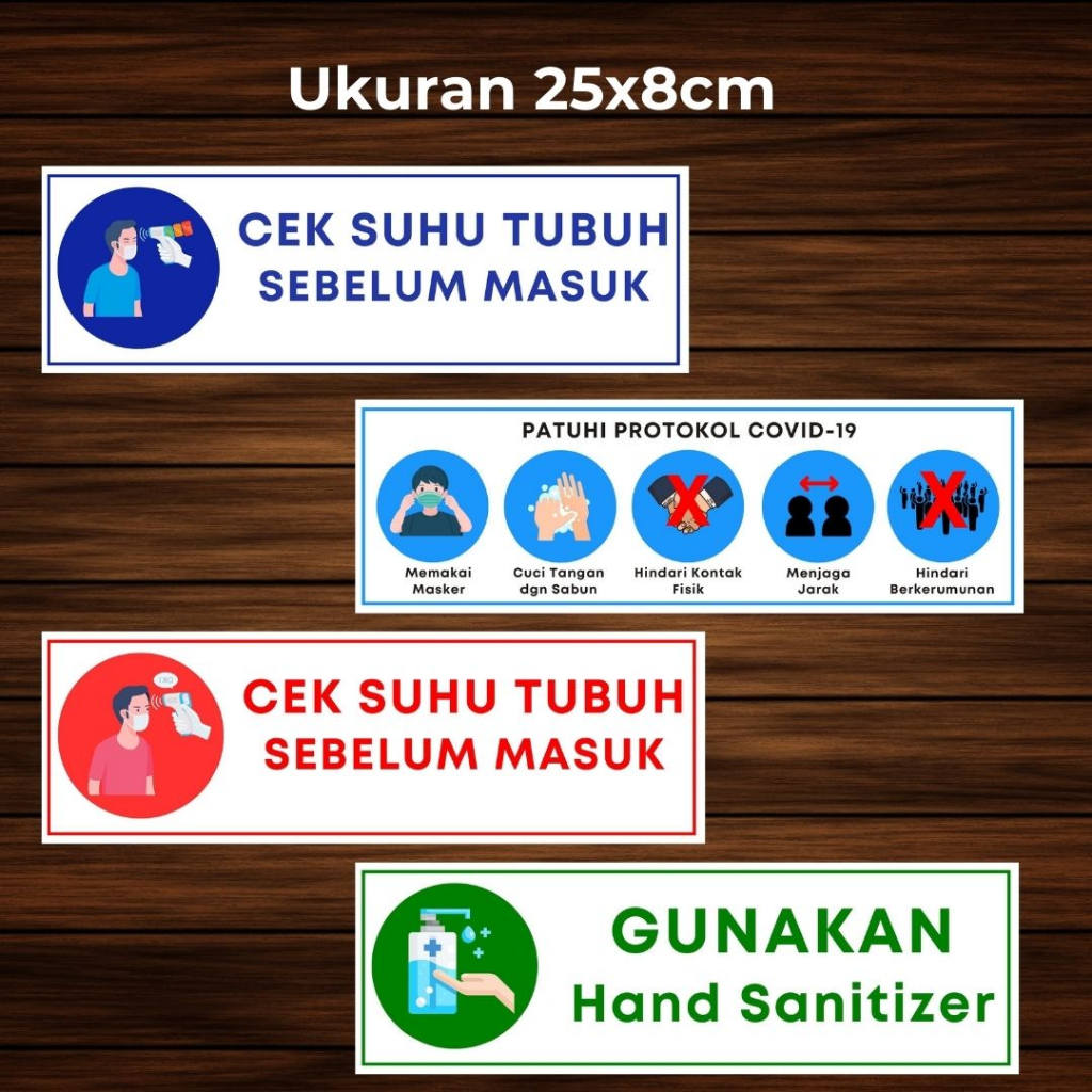 Jual Stiker Label Cek Suhu Tubuh Stiker Protokol Kesehatan | Shopee ...