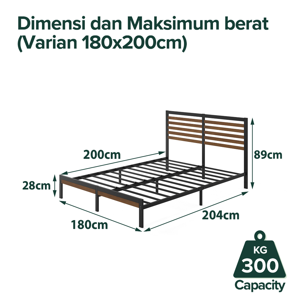 Jual Dipan Tempat Tidur Zinus Kai Ranjang Besi Industrial DIY Bed In a