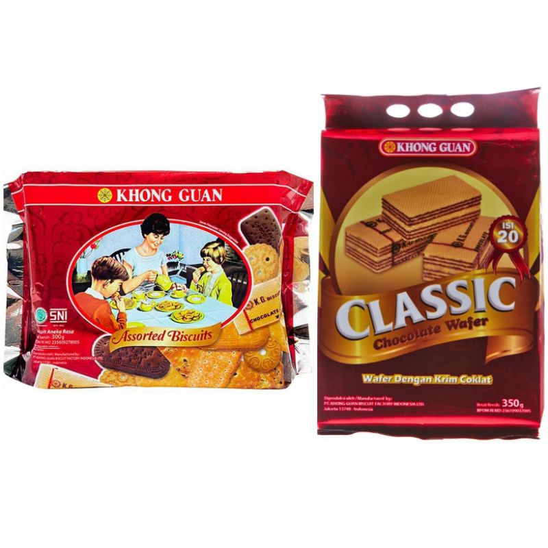 Jual KHONG GUAN Aneka Biscuit Assorted Wafer Classic Jadul | Shopee ...