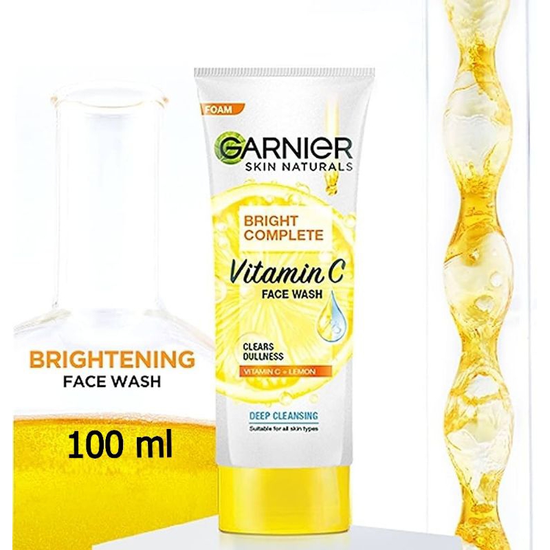 Jual Garnier Bright Complete Vitamin C Face Wash 100 ML Shopee Indonesia
