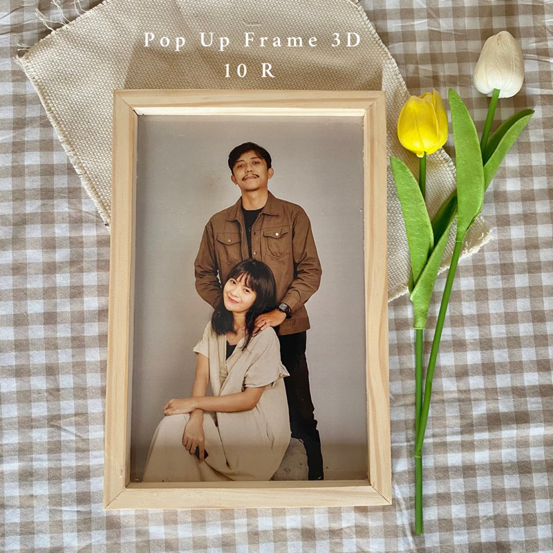 Jual Frame Kayu 3D Foto Custom 10R Kayu Timbul | Shopee Indonesia