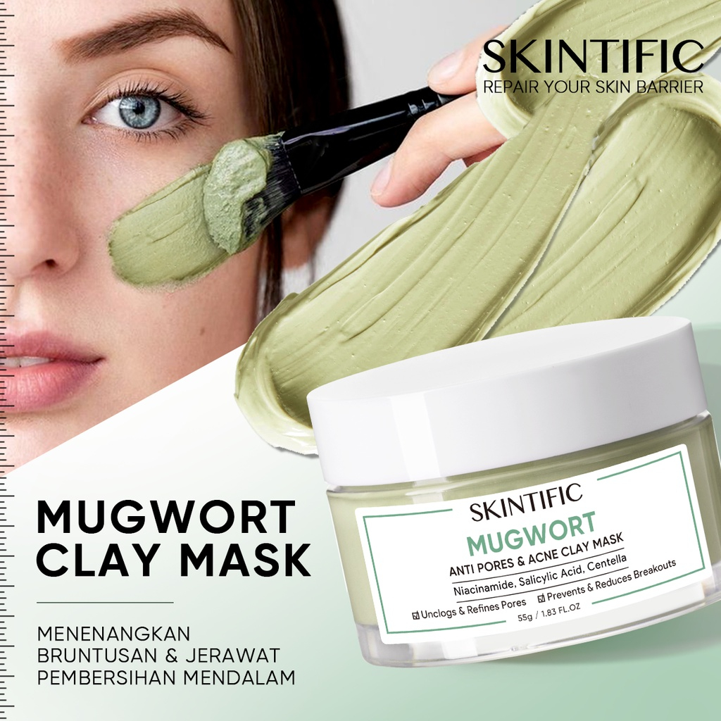 Jual SKINTIFIC MUGWORT ACNE CLAY MASK Shopee Indonesia