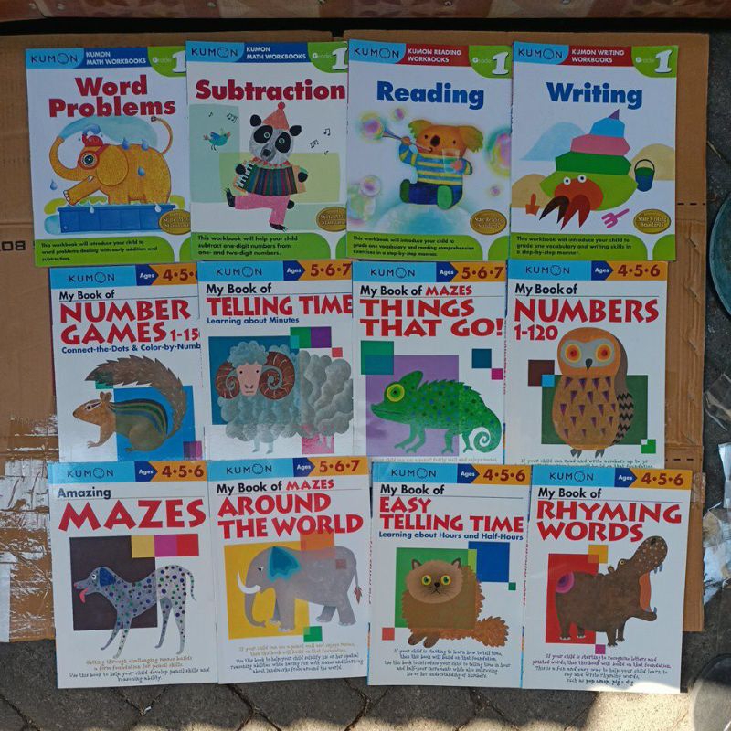 Jual ORIGINAL KUMON MATH WORKBOOK READING WORKBOOK GRADE 1 A KUMON