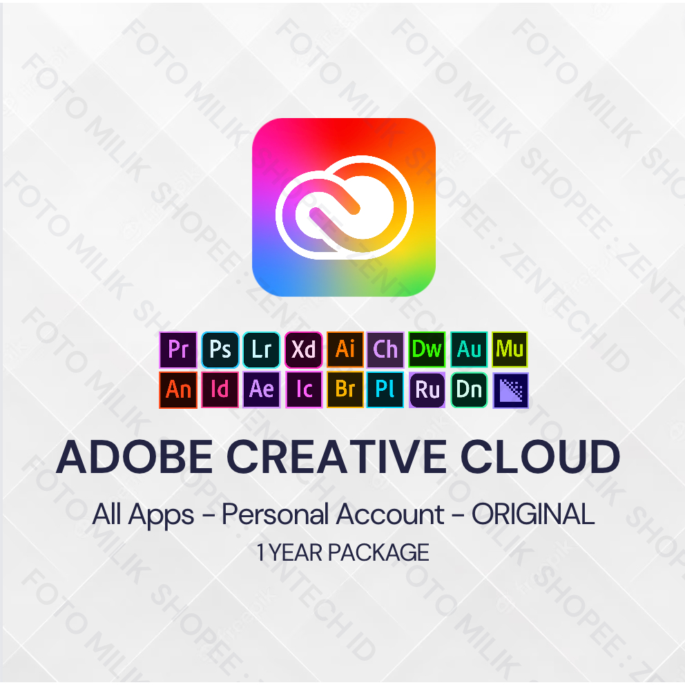 Jual Adobe Creative Cloud Original 1 Year Personal Account 1 Tahun ...