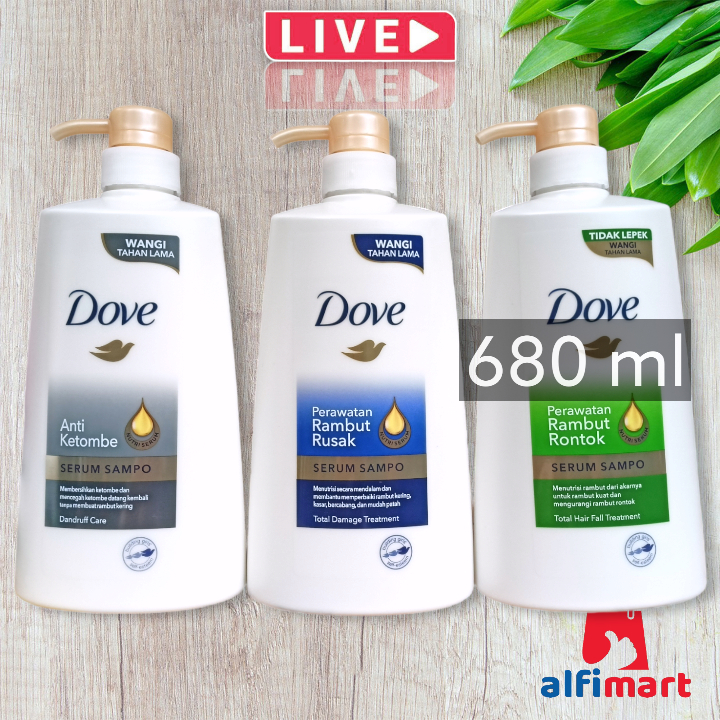 Jual Dove Shampoo pump 680ml 680 ml / Shampo Dove Hair Fall Treatment Perawatan Rambut Rontok