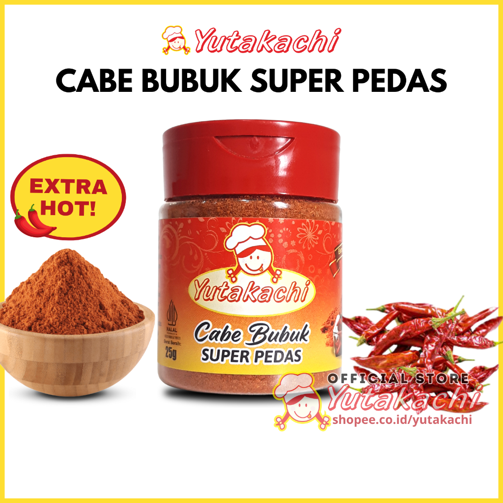 Jual Cabe Bubuk Super Pedas Yutakachi Kemasan Botol