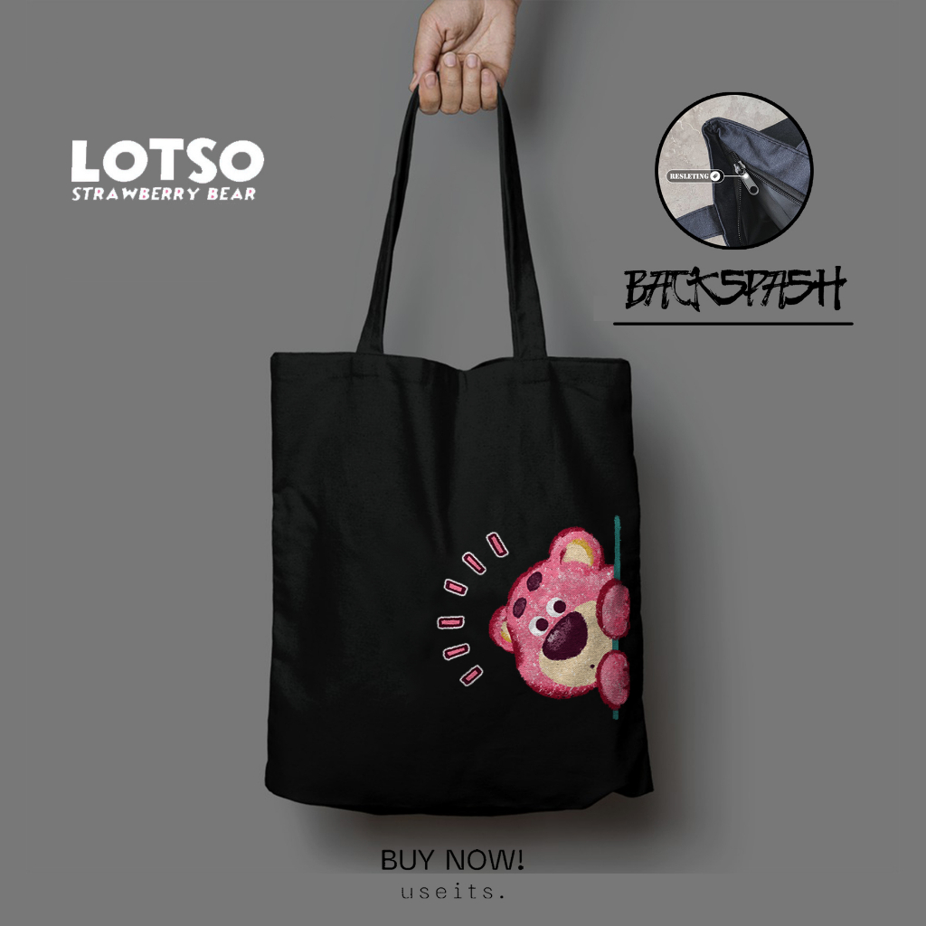 Jual Totebag Lotso THD - Lotso - Tas selempang Lotso - Lotso Miniso ...
