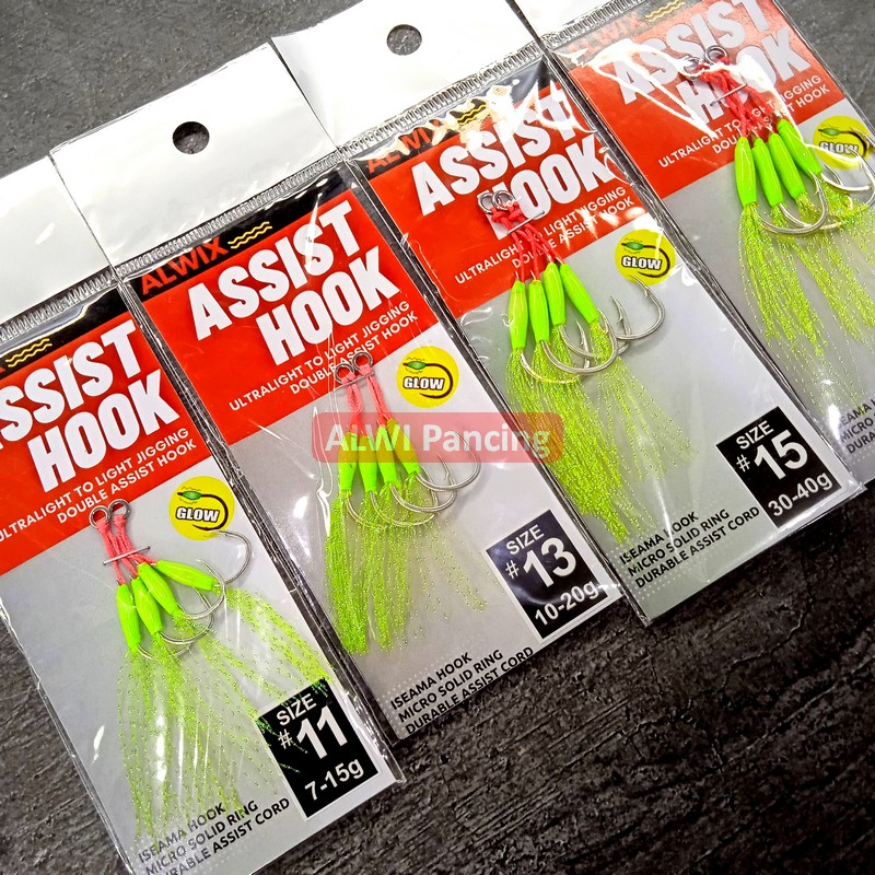 Jual ALWIX 2 SET Double Assist Hook GID Jigging Metal Jig 7gr 10gr 20gr ...