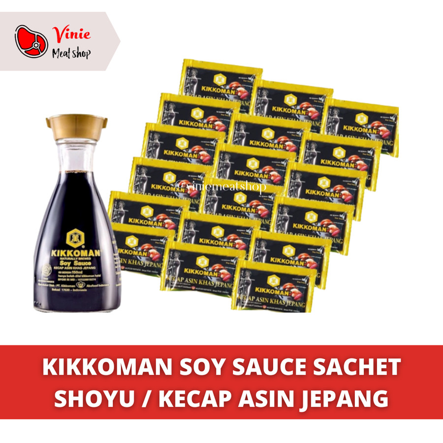 Jual Kikkoman Soy Sauce Sachet / Shoyu / Kecap Asin Jepang Halal