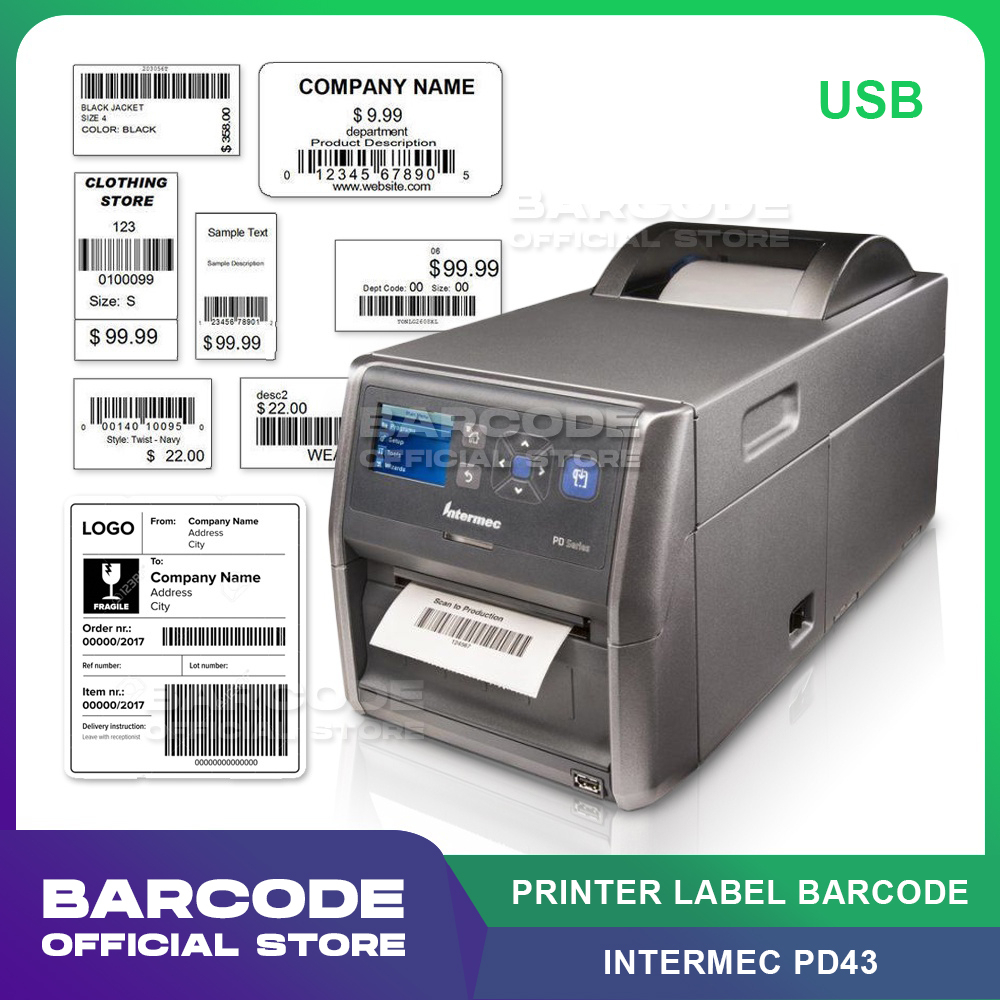 Jual Honeywell Intermec PD 43 Printer Direct Thermal Transfer Cetak ...