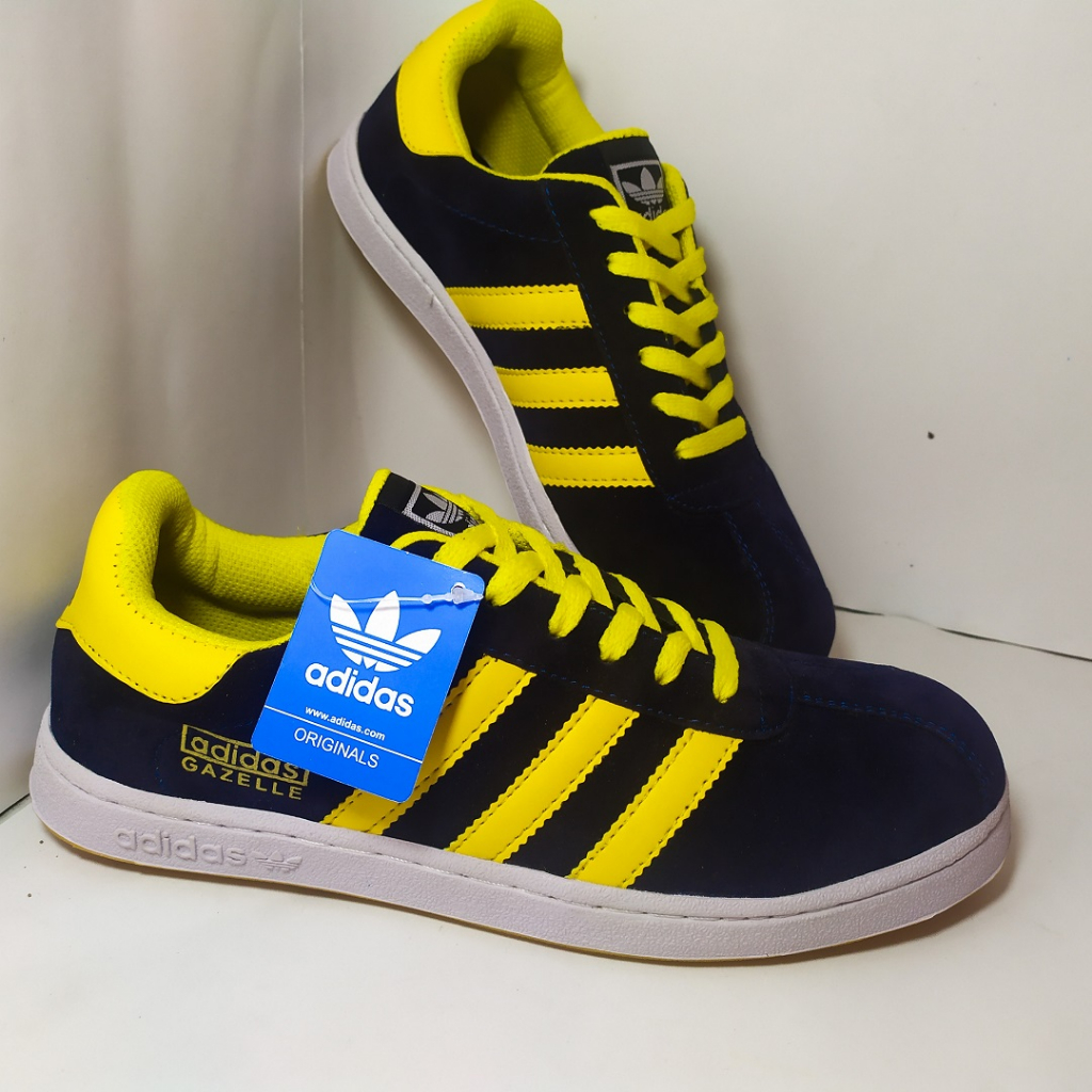 Adidas gazelle navy outlet yellow