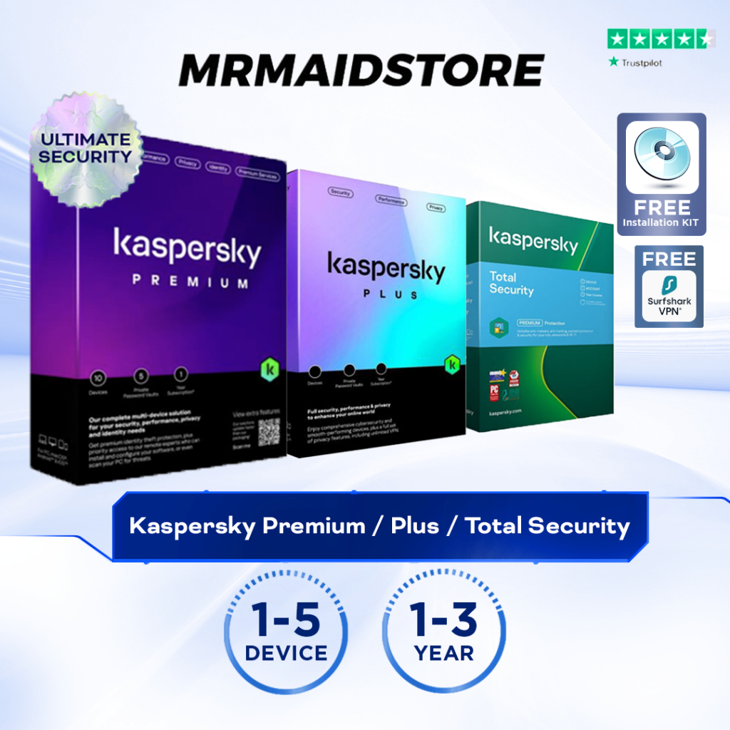 Antivirus Kaspersky Total Security | Plus | Premium – ORIGINAL Latest Version