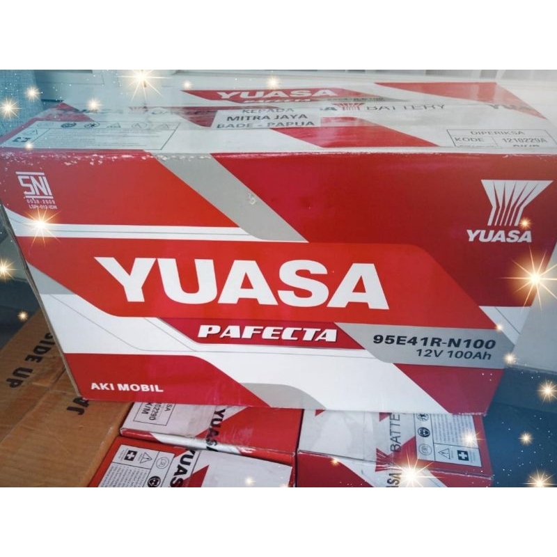 Jual Accu yuasa pafecta N100 basah aki genset 95E41R | Shopee Indonesia