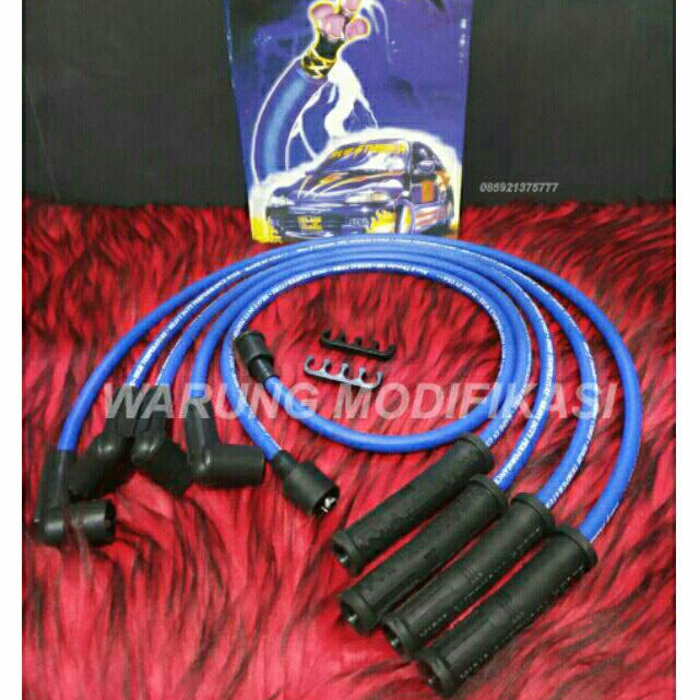 Jual Kabel Busi BLUE THUNDER 4core Jimny Katana Escudo Old Timor Sohc Karimun Kotak Shopee