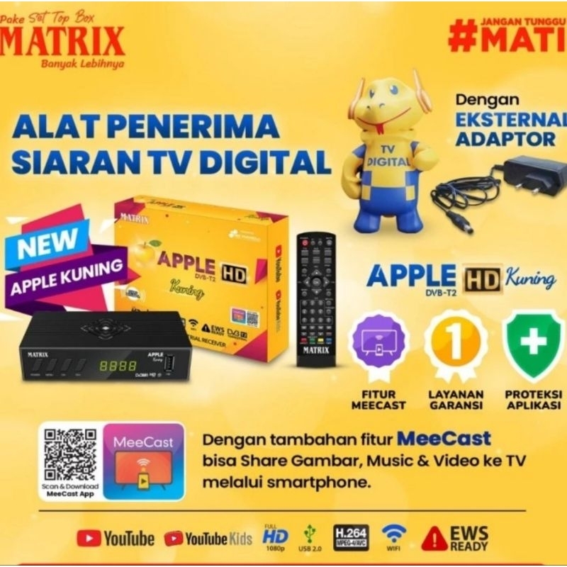 Jual Set top box tv digital stb Matrix/cbm rajawali/ZYREX DVB T2 Free