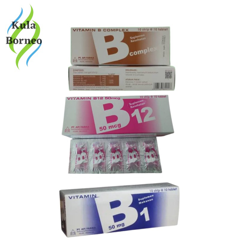 Jual Vitamin B1, B6, B12, B Complex AFI | Shopee Indonesia