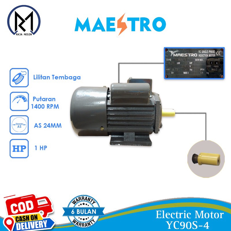 Jual Mesin Penggerak Dinamo Electric Motor Maestro General Hp Yc S Rpm Electric