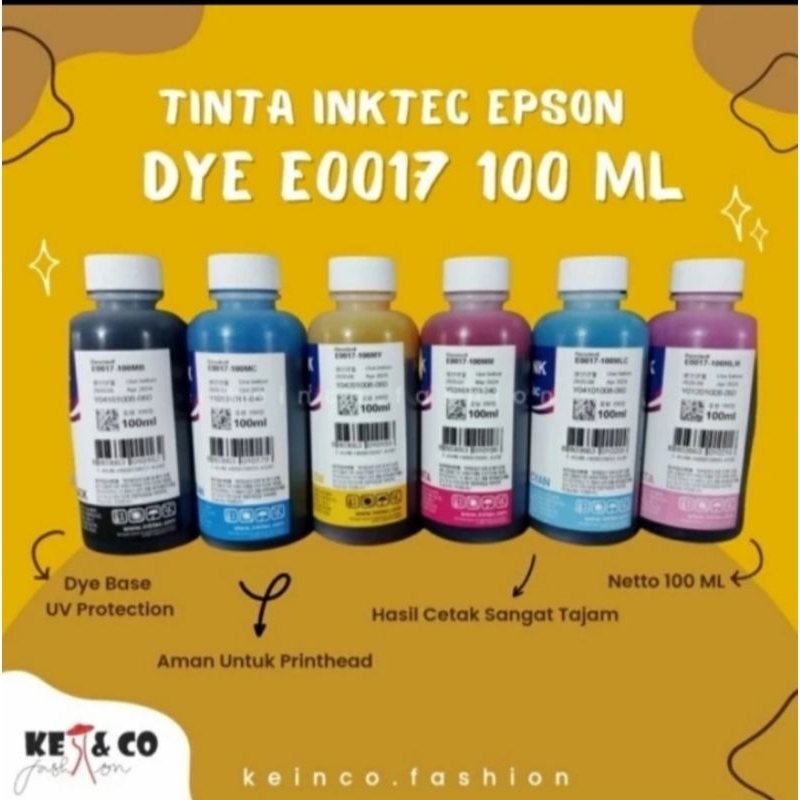 Jual Tinta Inktec E L Dye For Epson Ml Shopee Indonesia