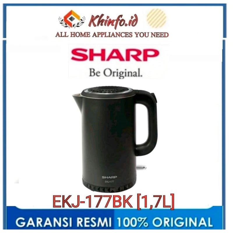 Jual KETTLE Listrik SHARP EKJ-156BK/EKJ-177BK/EKJ-178S/EKJ-17L(W ...