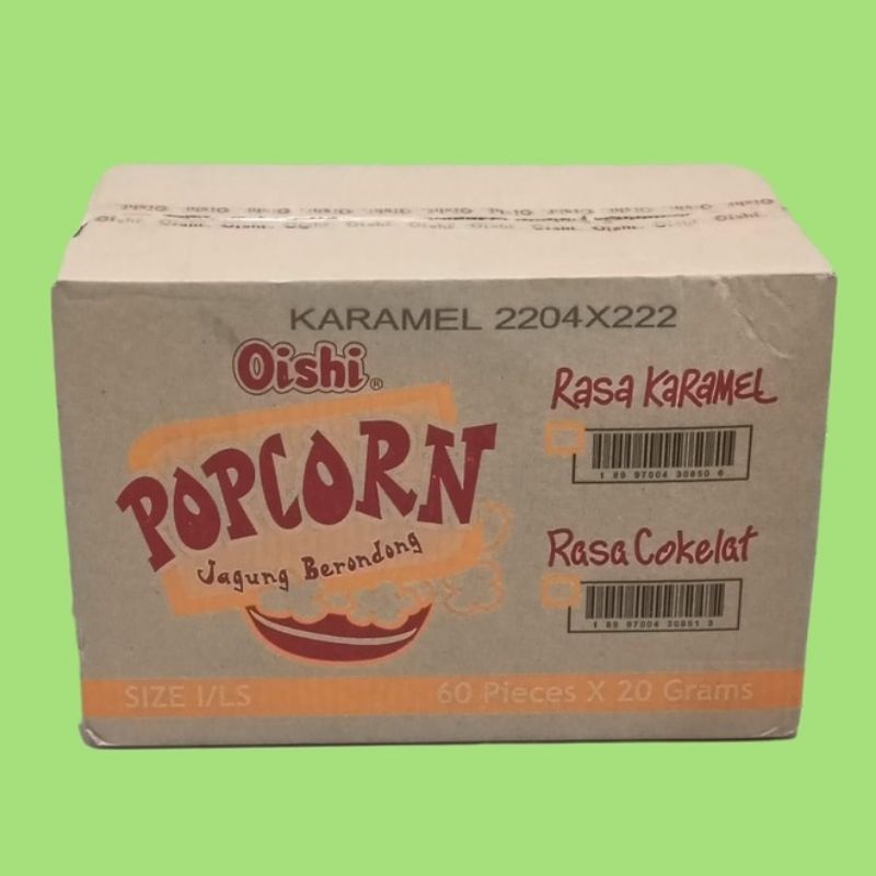 Jual Oishi Popcorn Caramel 20 Gram 1 Dus Isi 60 Pcs Shopee Indonesia