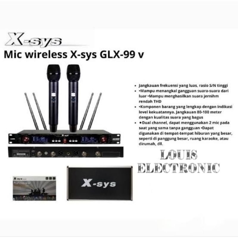 Jual Mic Microphone Wireless X-sys GLX 99V Xsys GLX-99V X sys ORIGINAL ...