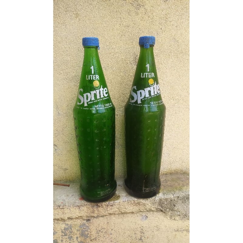 Jual Botol kaca sprite ukuran 1 liter original bekas | Shopee Indonesia