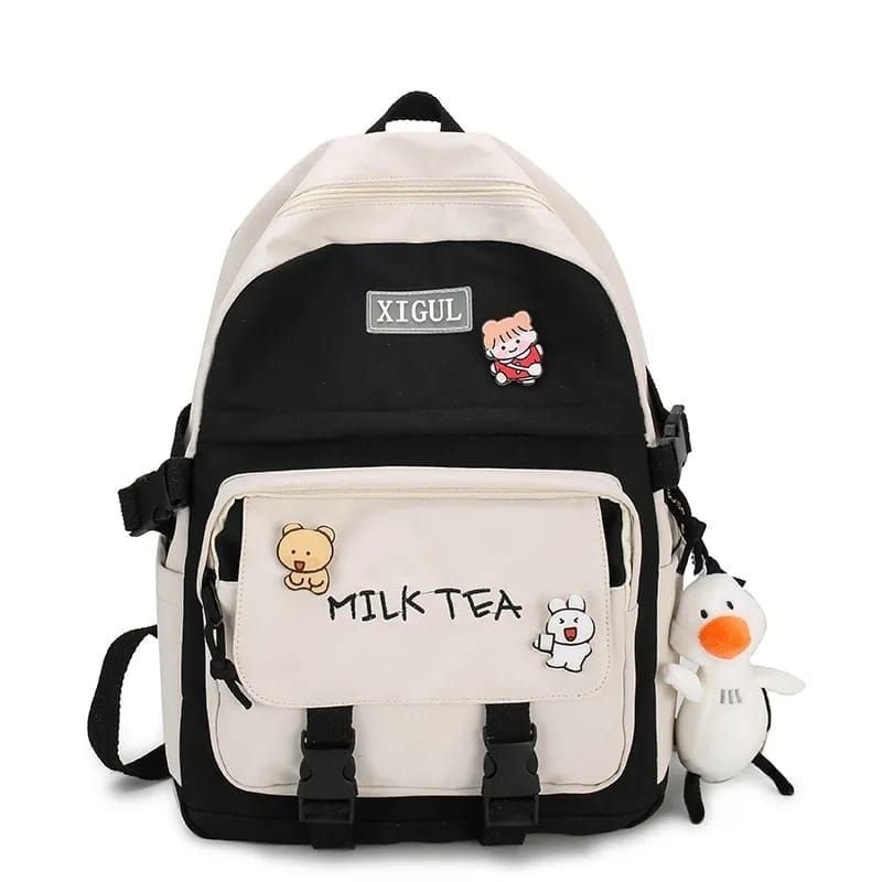 Jual Tas Ransel Backpack Anak Sekolah Lucu Tulisan Milk Tea | Shopee