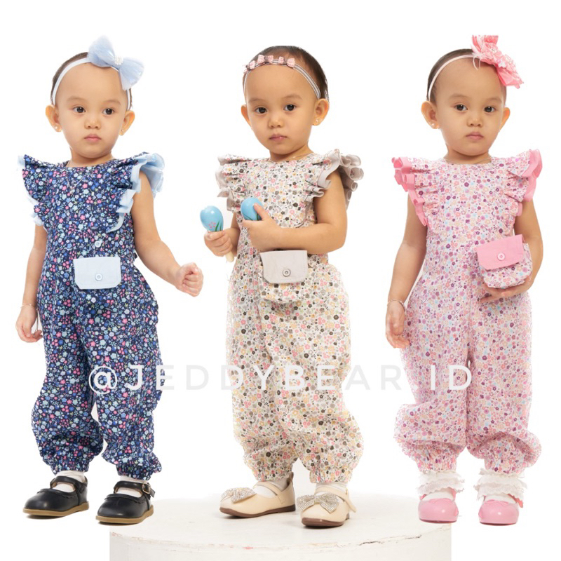 Jual Periwinkle Jumpsuit With Mini Purse Dress Anak Perempuan