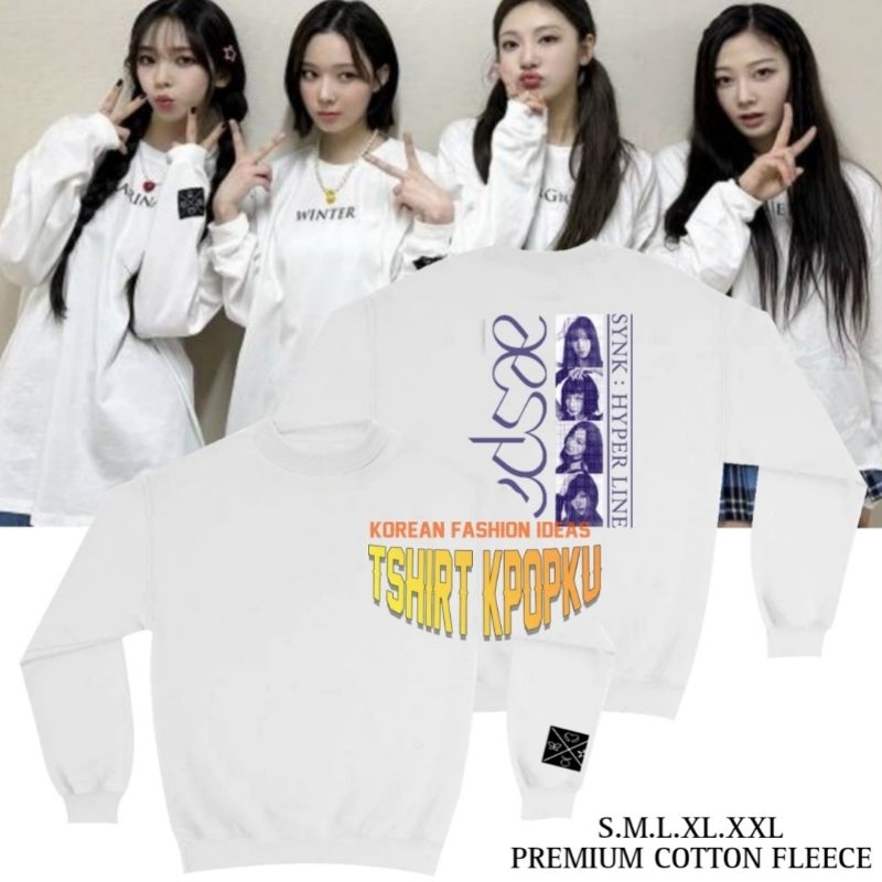 Jual (cod) SWEATER korean kpop Aespa tour japan SYNK HYPERLINE - nama ...