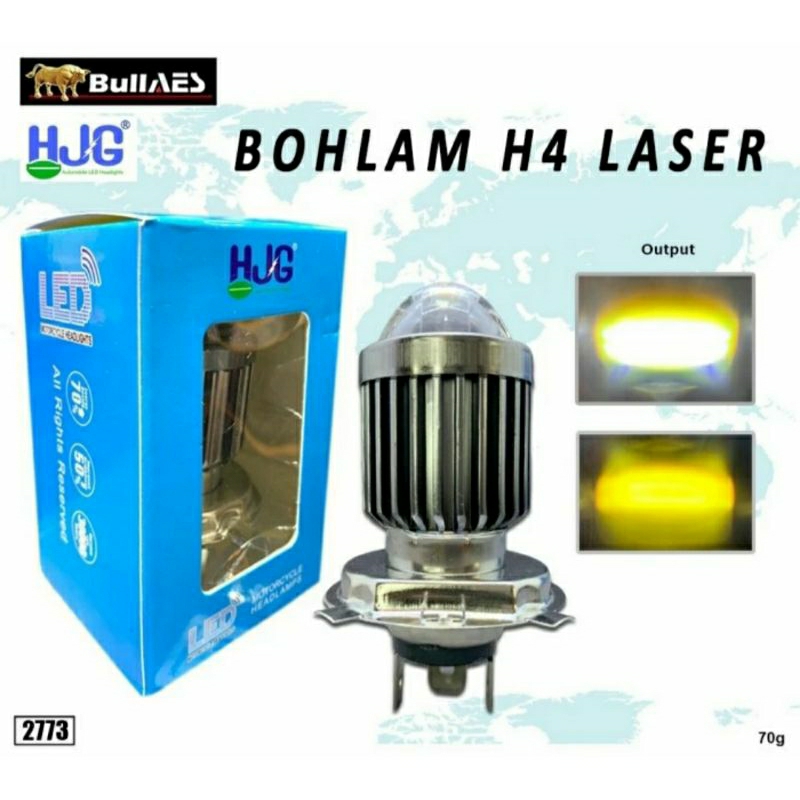 Jual ( ORIGINAL AES ) LAMPU LED HEADLAMP H4 LASER GUN MERK AES I Bohlam
