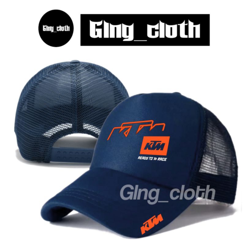 Jual Topi Trucker Jaring Premium Quality Racing Cross Logo KTM Ready To ...