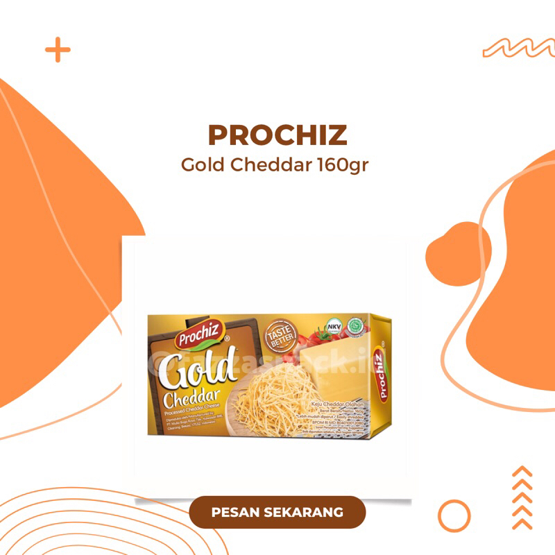 Jual PROCHIZ Gold Keju Cheddar Olahan 160 Gr | Shopee Indonesia