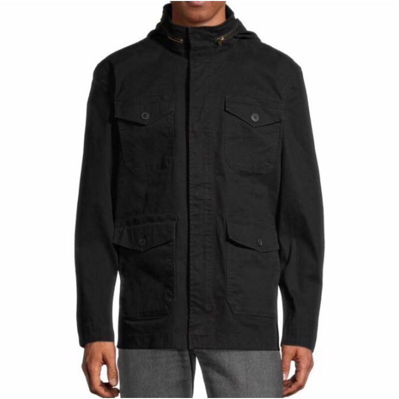 Grant Twill Hooded Jacket w/ Cargo Pocket