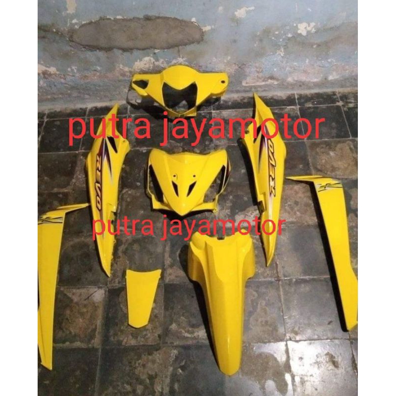 Jual cover body bodi fulset Revo lancip/Revo lama warna kuning set ...