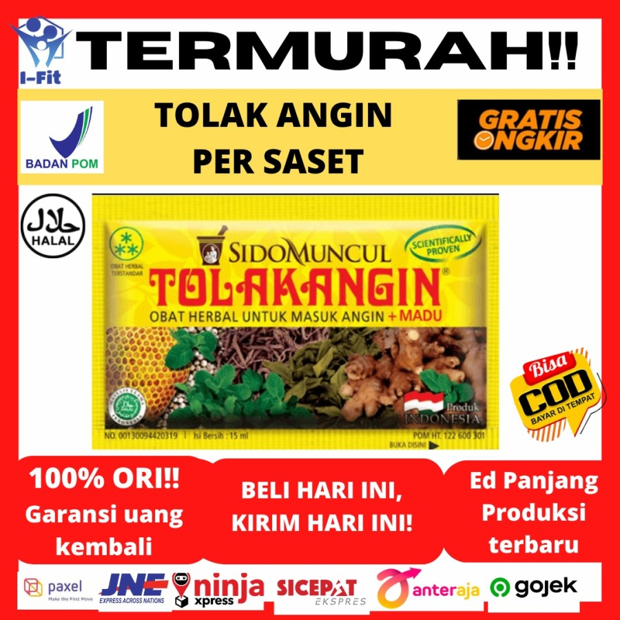 Jual Tolak Angin Cair Plus Madu Per Sachet Herbal Obat Masuk Angin 15